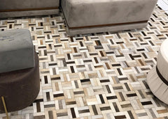 Cowhide Patchwork Rug