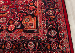 Vintage Mashad Hand-Knotted Wool Persian Rug (Size: 210 X 280 CM)