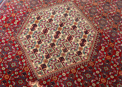 Vintage Tabriz Hand-Knotted Wool Persian Rug (Size: 180 X 290 CM)