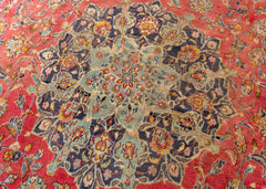 Vintage Mashad Hand-Knotted Wool Persian Rug (Size: 210 X 320 CM)
