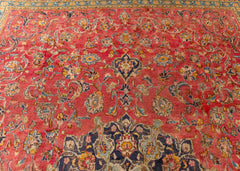 Vintage Mashad Hand-Knotted Wool Persian Rug (Size: 210 X 320 CM)