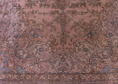 Vintage Overdyed Tabriz Hand-Knotted Wool Persian Rug (Size: 200 X 320 CM)