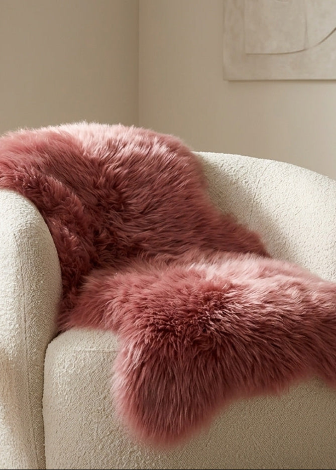 rosewood sheepskin rug