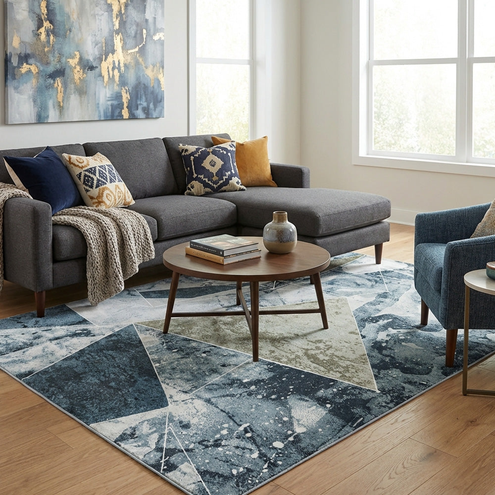 rug in modern living room