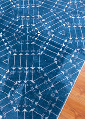 Modern Style Blue Area Rug
