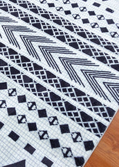 Black And White Tribal Area Rug