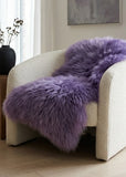 violet sheepskin rug