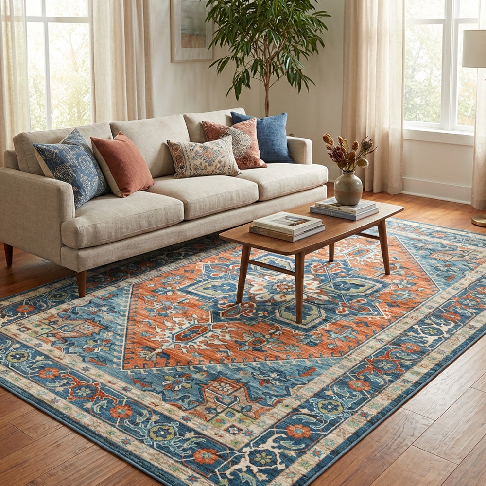 Extra Large Washable Floor Rug in NZ Living Room