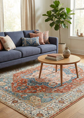Multi-Colour Vintage Area Rug