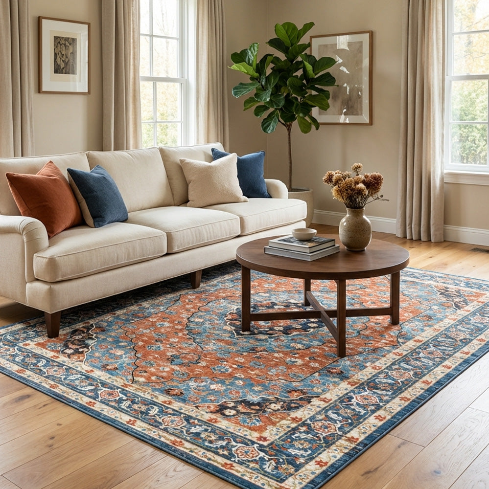 Extra Large Washable Floor Rug in NZ Living Room