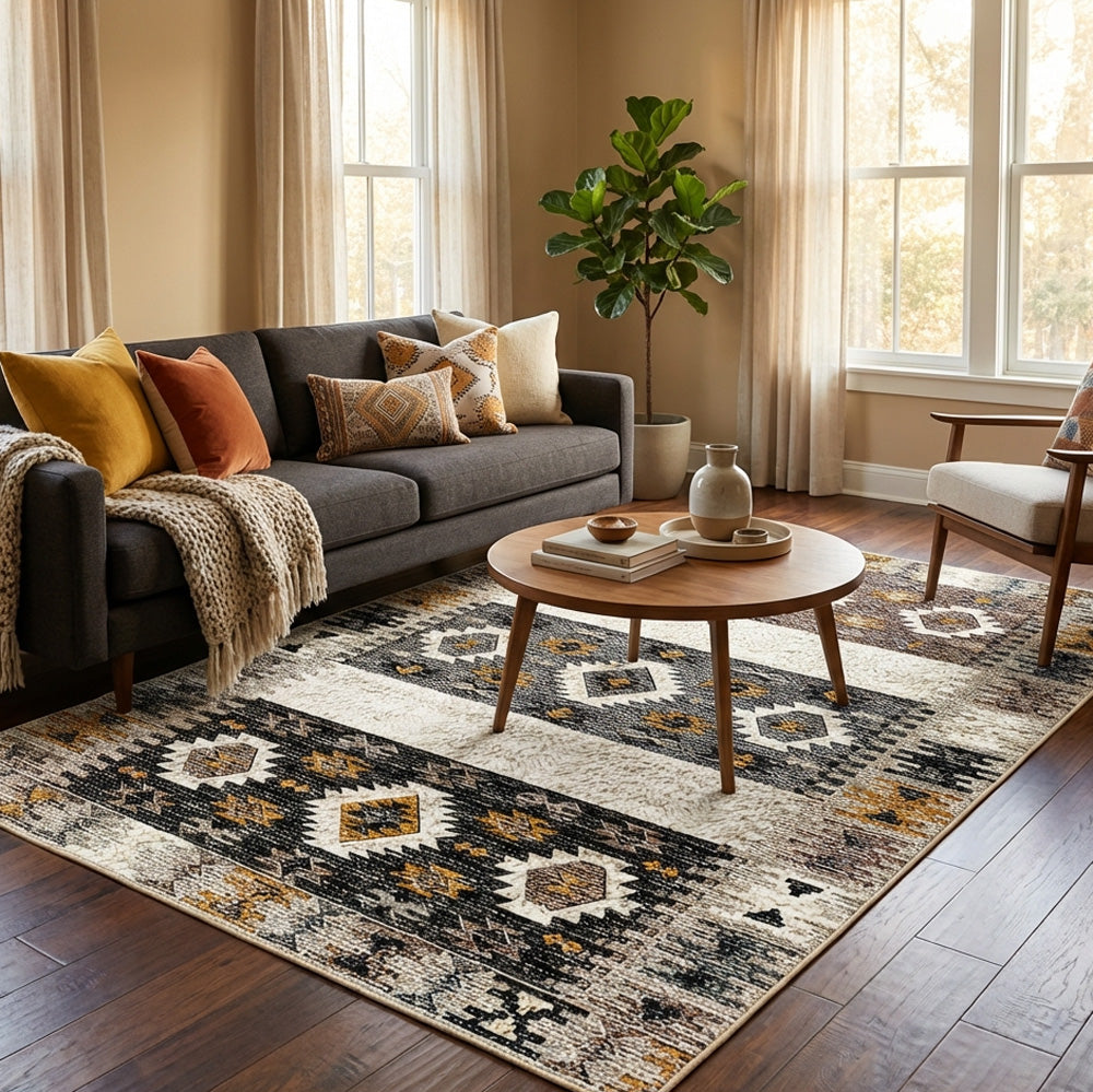Extra Large Washable Floor Rug in NZ Living Room