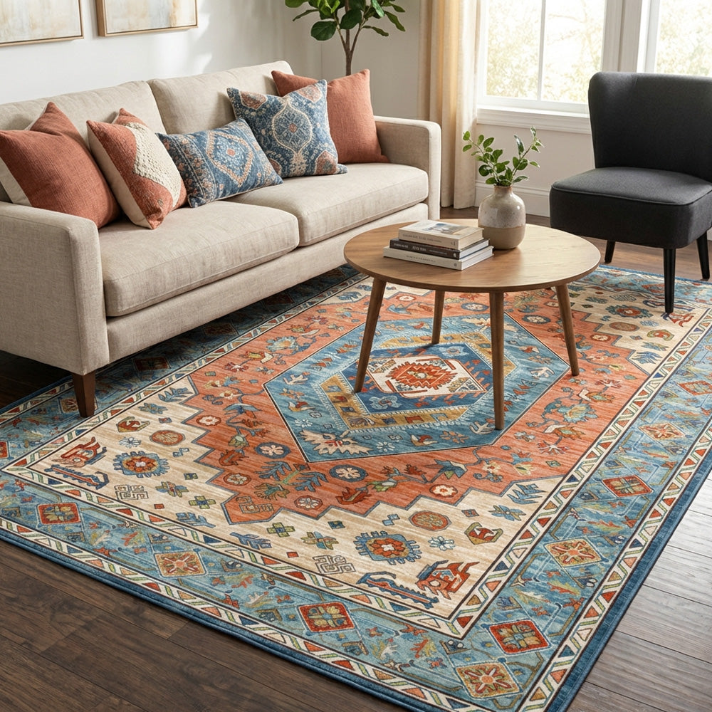 Extra Large Washable Floor Rug in NZ Living Room