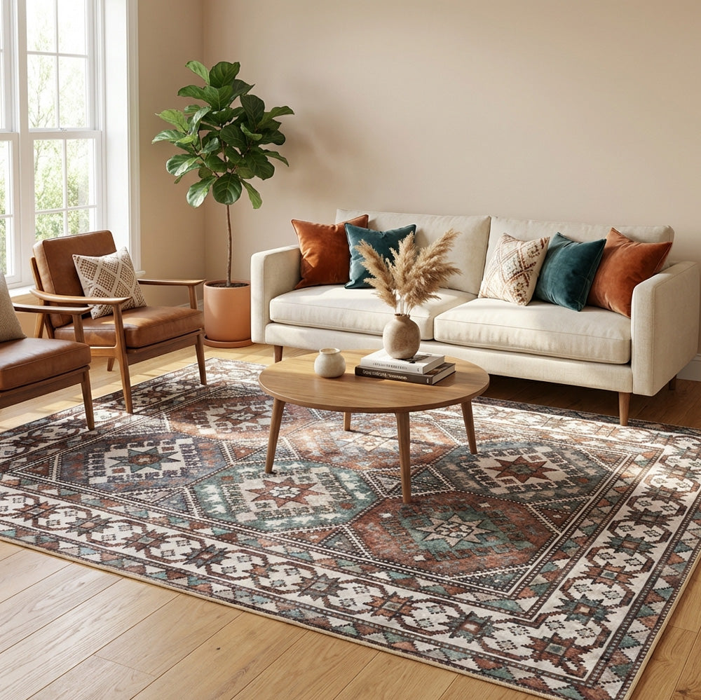 Extra Large Washable Floor Rug in NZ Living Room