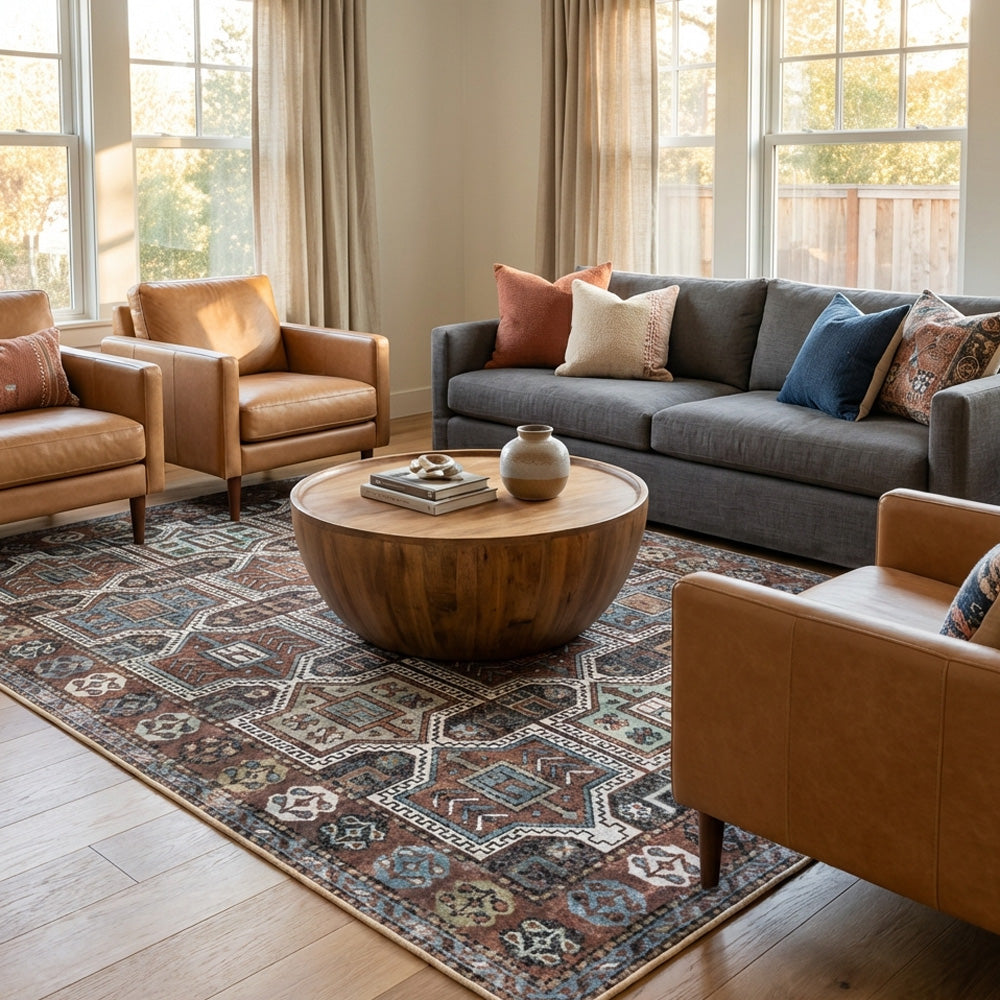 Extra Large Washable Floor Rug in NZ Living Room
