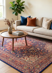 Traditional Multi-Colour Vintage Style Area Rug