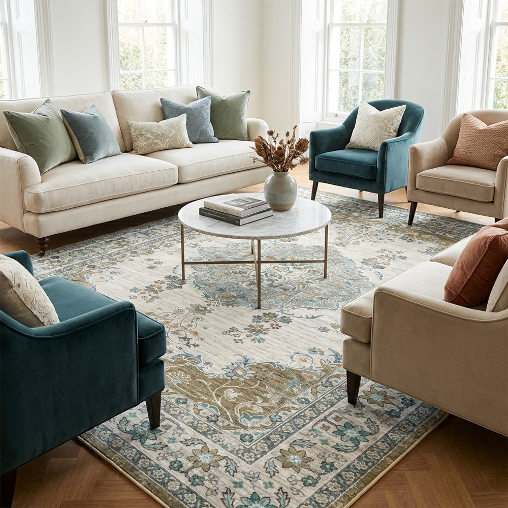 Extra Large Washable Floor Rug in NZ Living Room