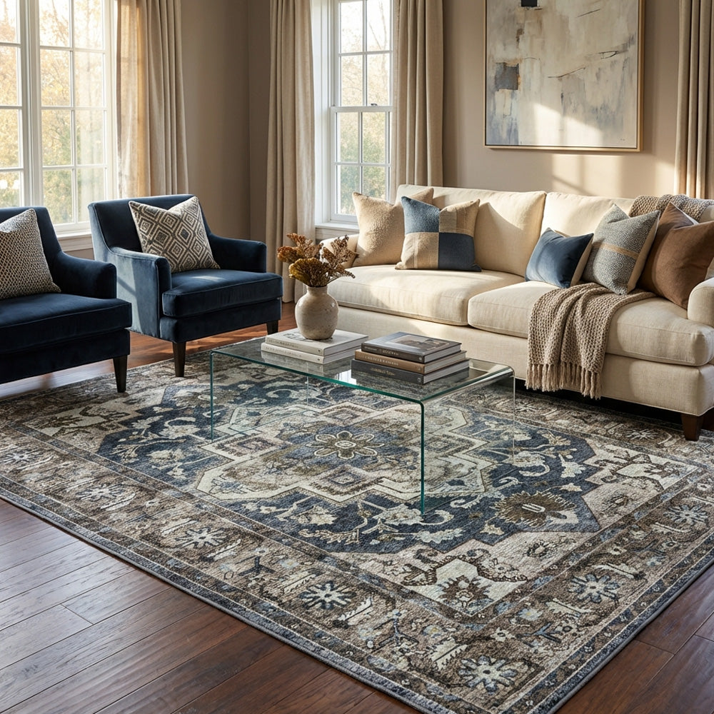 Extra Large Washable Floor Rug in NZ Living Room