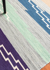 Modern Kilim Flatweave Wool Rug