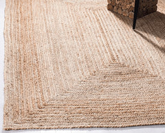 Rectangle Natural Plain Handmade Jute Rug