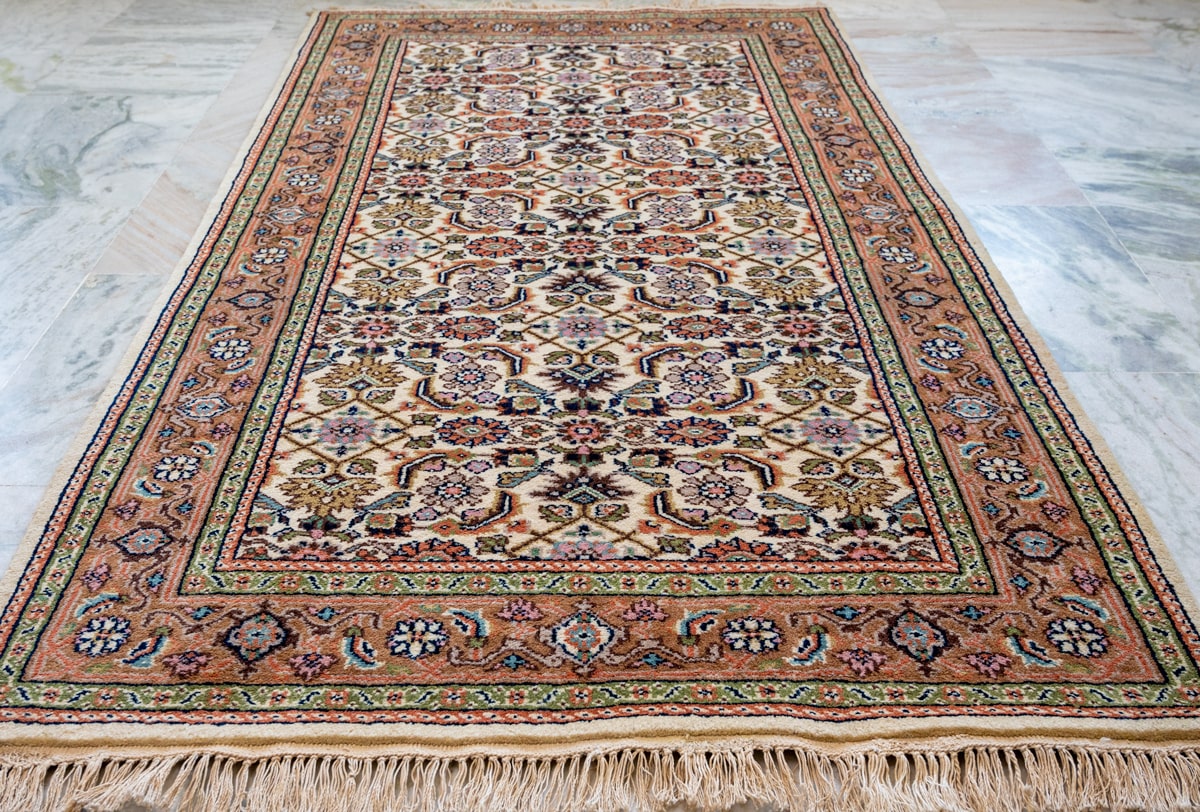 Oriental Agra Hand-Knotted Wool Small Hallway Runner Rug