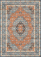 Red And Blue Vintage Area Rug