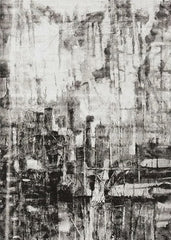 Abstract Style Grey Area Rug