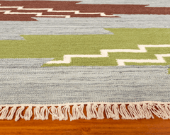Modern Kilim Flatweave Wool Rug