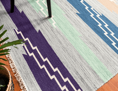 Modern Kilim Flatweave Wool Rug