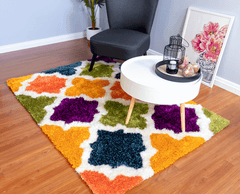 Multi-Colour Modern Shaggy Rug