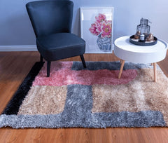Multi-Colour Modern Shaggy Rug