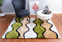 Multi-Colour Modern Shaggy Rug