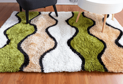 Multi-Colour Modern Shaggy Rug