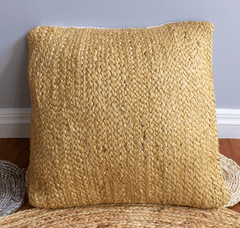 Yellow Jute Cushion
