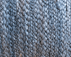 Navy Blue Jute Cushion