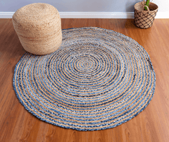Denim Handmade Jute Round Rug