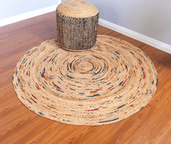 Multi Shade Handmade Jute Round Rug