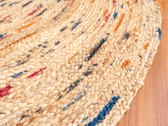 Multi Shade Handmade Jute Round Rug