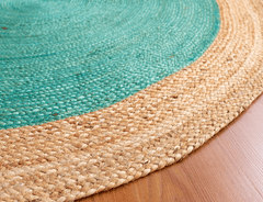 Green Handmade Jute Round Rug