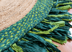 Green Handmade Jute Round Rug