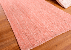 Baby Pink Jute Runner Rug