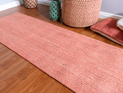 Baby Pink Jute Runner Rug