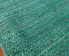 Green Jute Runner Rug