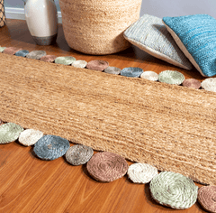 Multicolor Jute Runner Rug