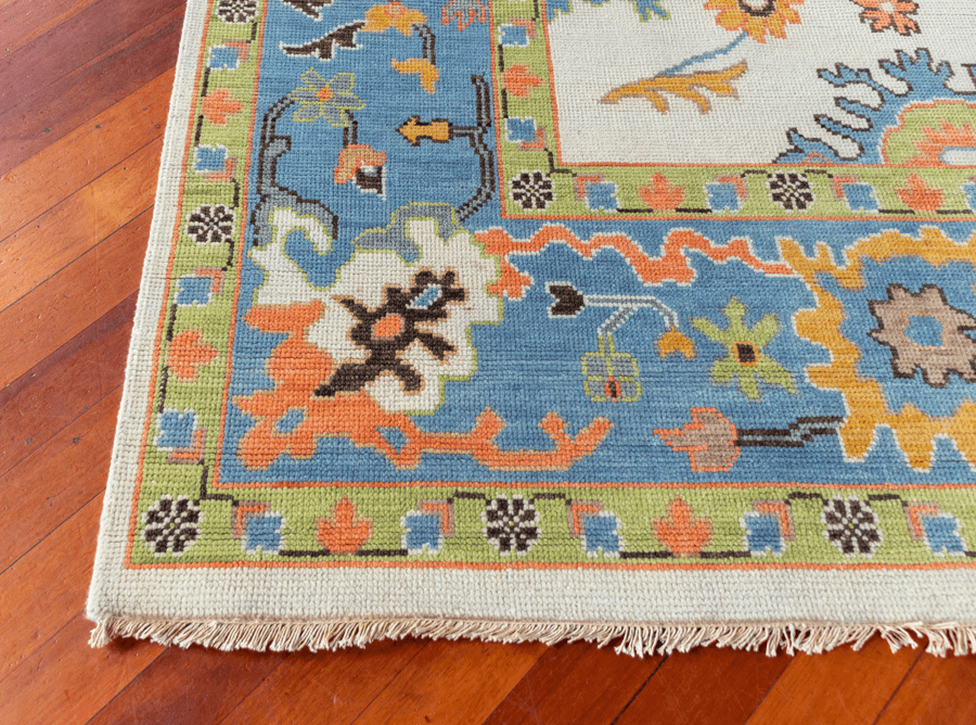 Oriental Heritage Bhadohi Hand-Knotted Wool Indian Rug