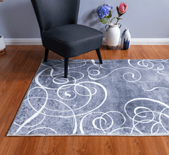 Modern Style Grey Area Rug
