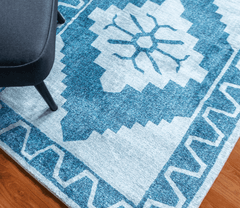 Modern Style Blue Area Rug