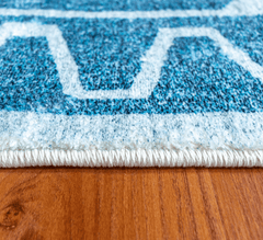 Modern Style Blue Area Rug