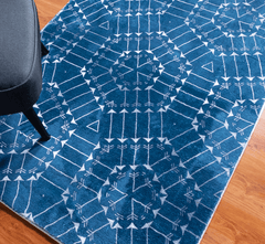Modern Style Blue Area Rug