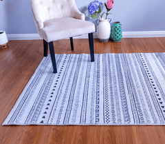 Black And White Tribal Area Rug