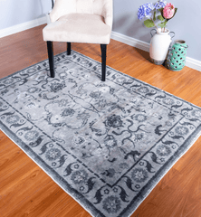 Oriental Style Grey Area Rug